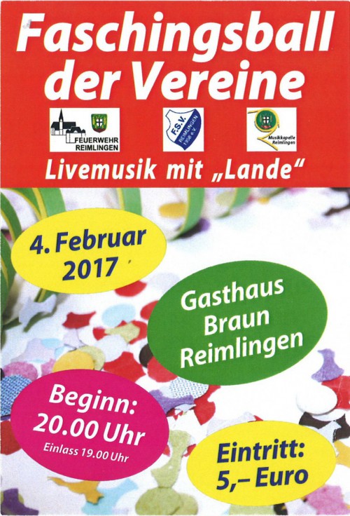 Faschingsball der Vereine